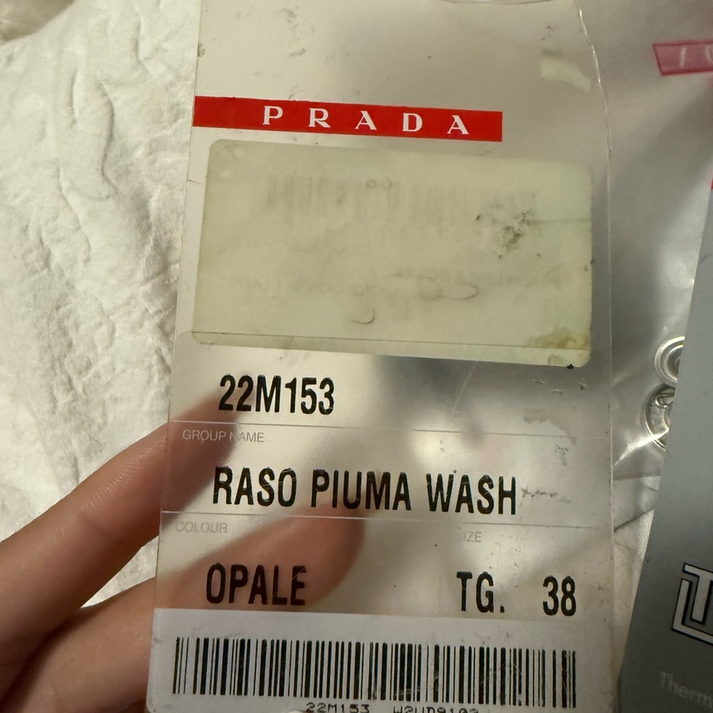 Prada Raso Piuma Wash in Opale